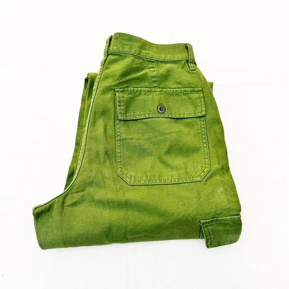 Madewell Green Straight Leg Cargo Utility Pants NK787 Size 28 NWT - Picture 1 of 9
